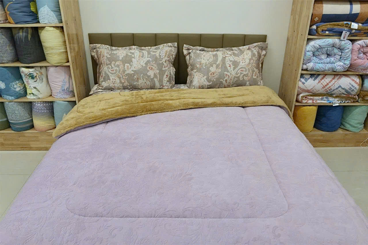 Chăn lông cừu vân Tím