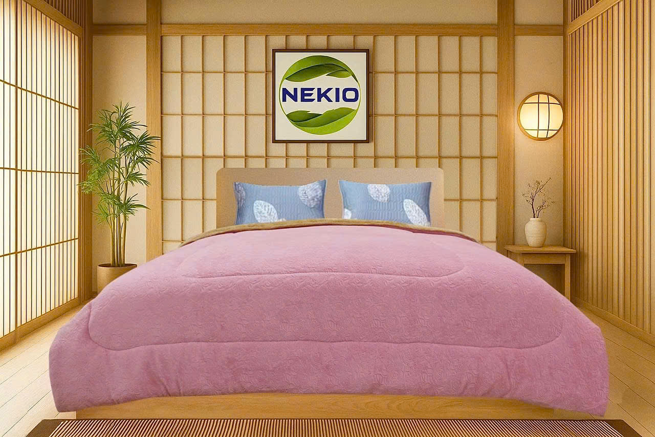 Chăn lông cừu vân Hồng Hoa