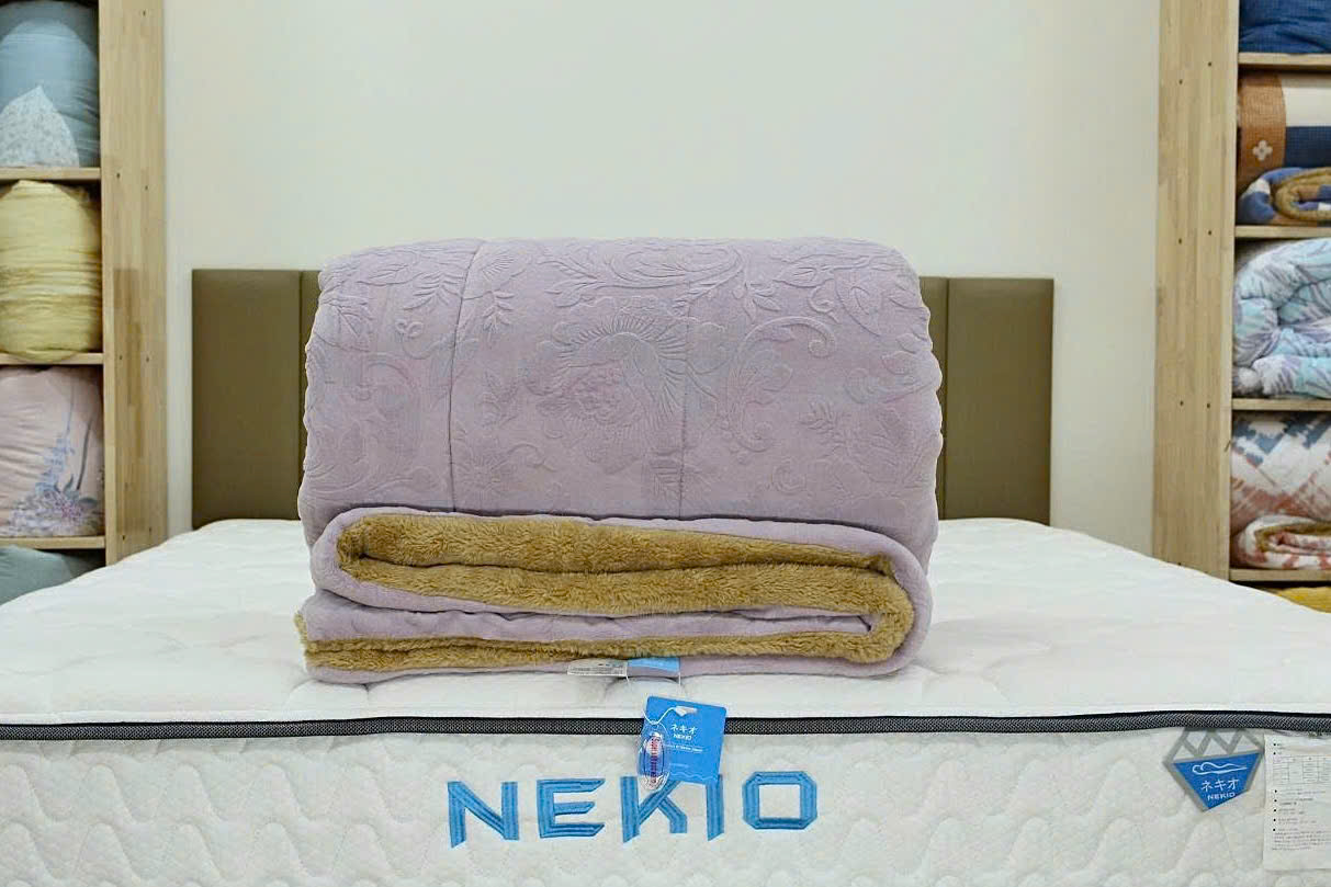 Chăn lông cừu vân Tím