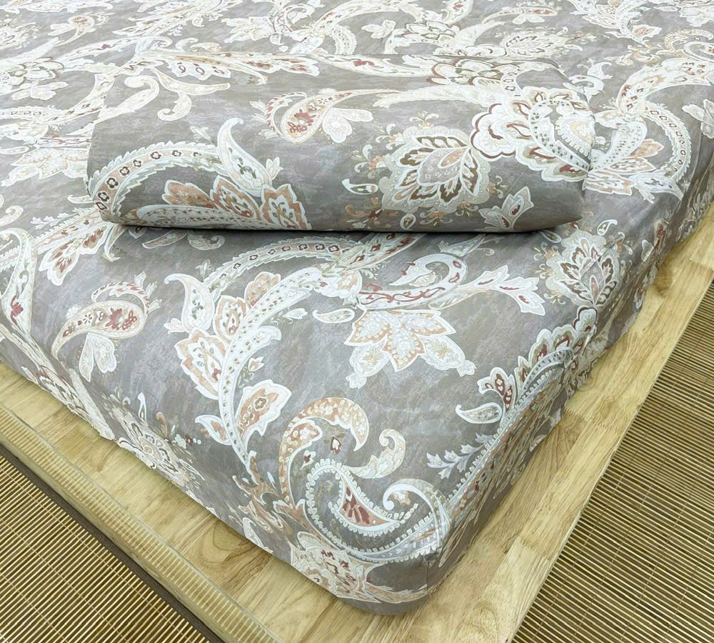 Bộ chăn ga Modal Họa Tiết Nâu