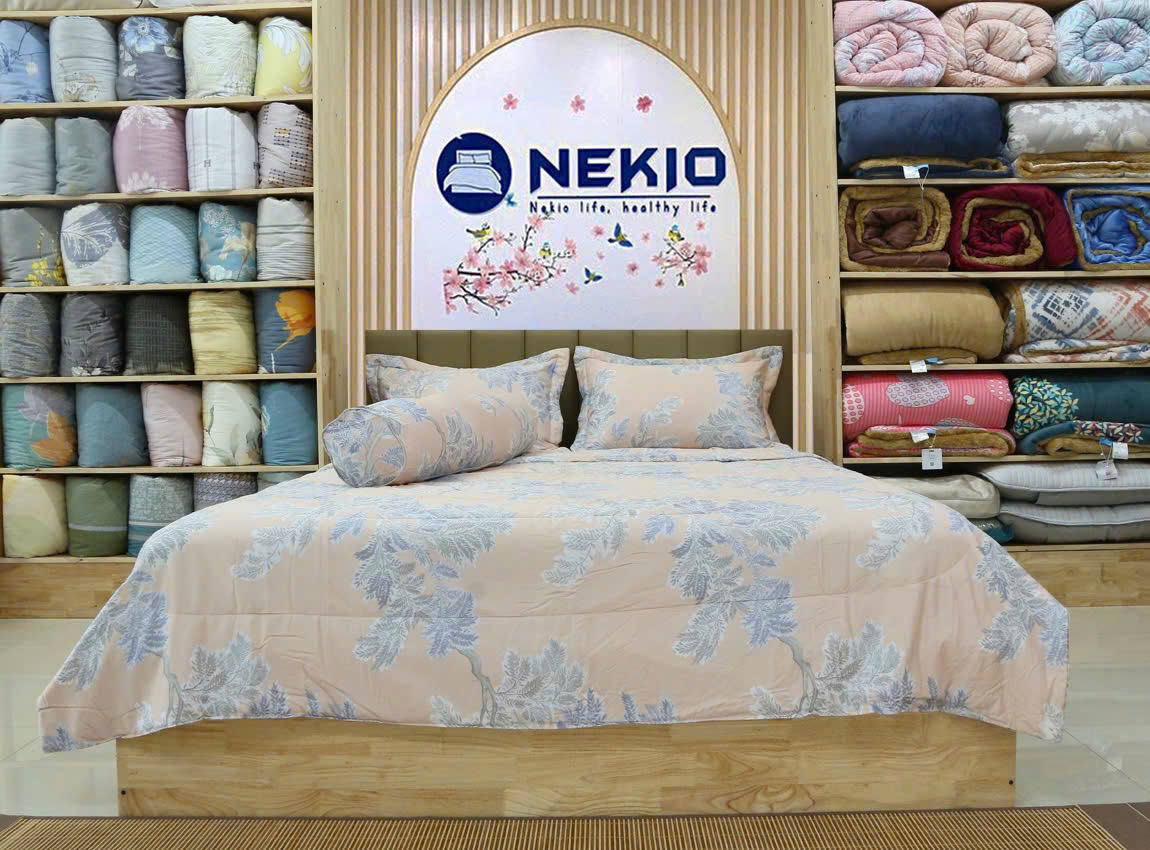 Bộ chăn ga Modal nền cam