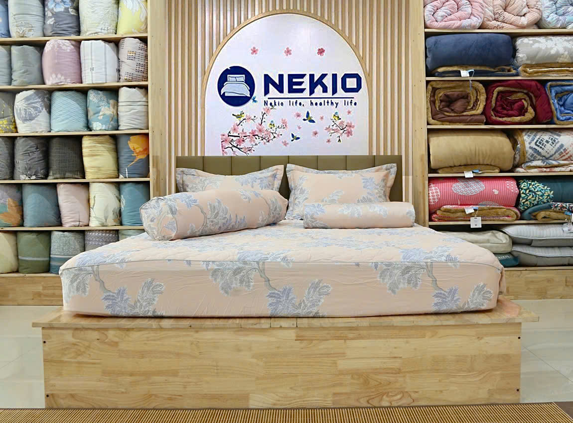 Bộ chăn ga Modal nền cam