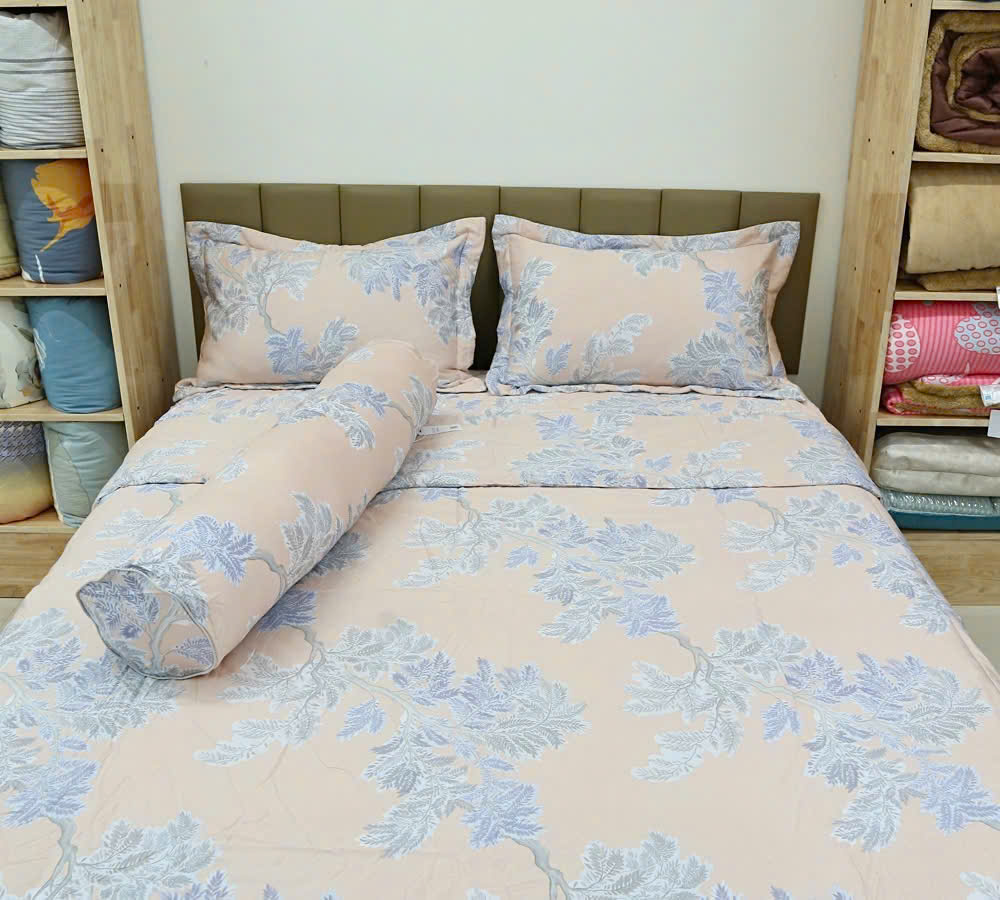Bộ chăn ga Modal nền cam