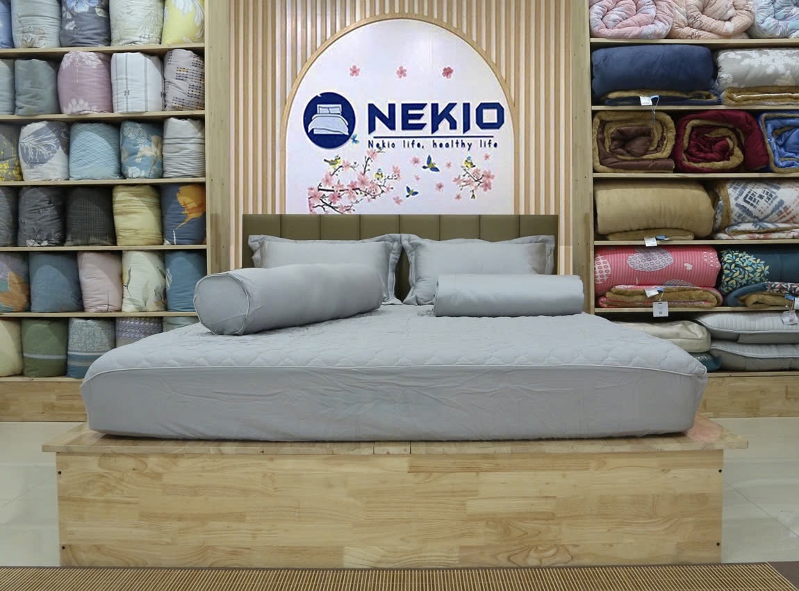 Bộ chăn ga Lụa Tencel Nekio Xám